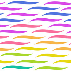 Water waves seamless pattern, curve lines. Rhythmic waves