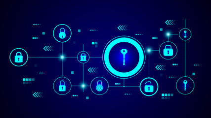 Fototapeta premium key icon. From lock and keys set