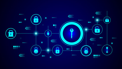 Fototapeta premium key icon. From lock and keys set
