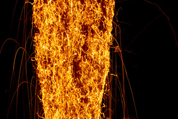 FIRE - steel wool burning, oxidizing, smoldering 04