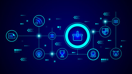 basket icon. From web set