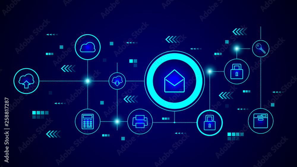 Poster open envelope icon. from web set