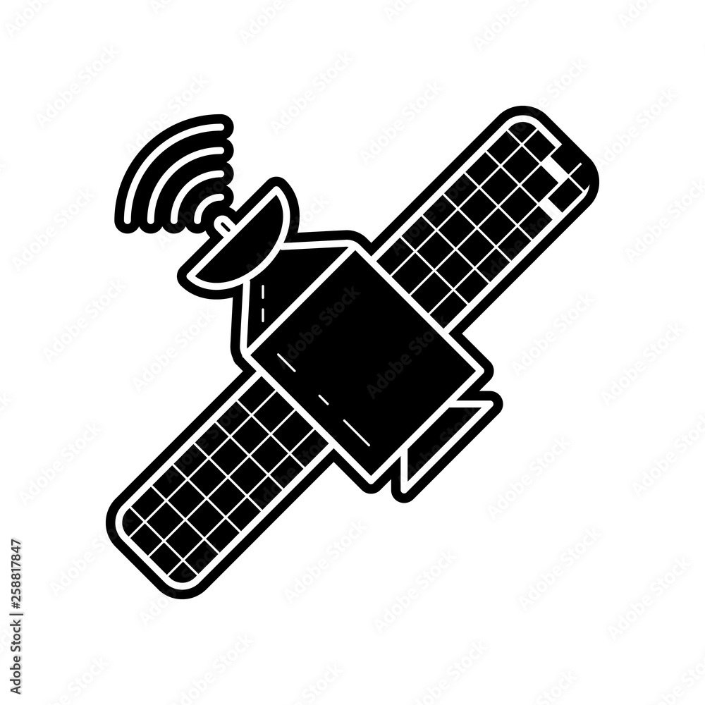 Aufkleber satellite icon. element of media tool for mobile concept and web apps icon. glyph, flat icon for web