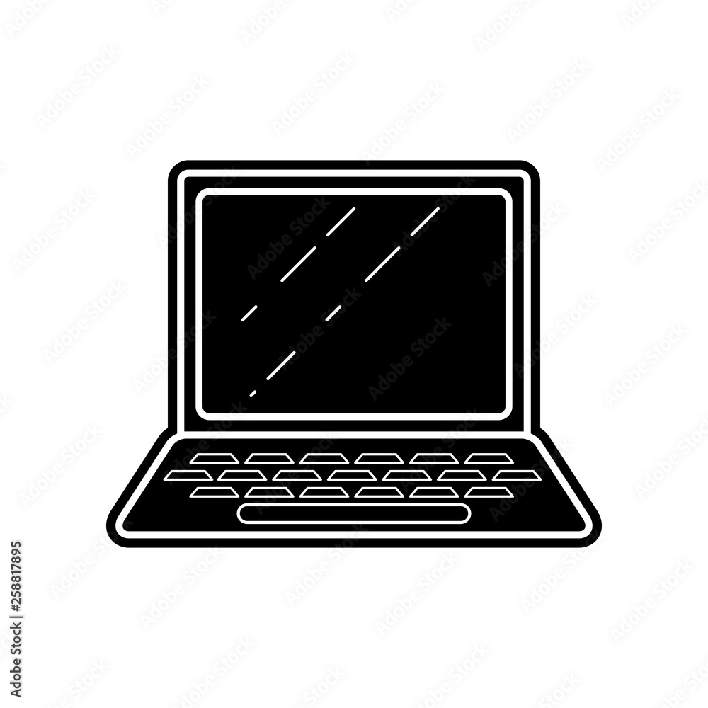 Aufkleber a laptop icon. element of media tool for mobile concept and web apps icon. glyph, flat icon for webs
