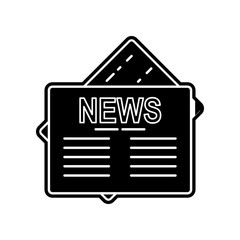 newspaper icon. Element of Media tool for mobile concept and web apps icon. Glyph, flat icon for website design and development, app development