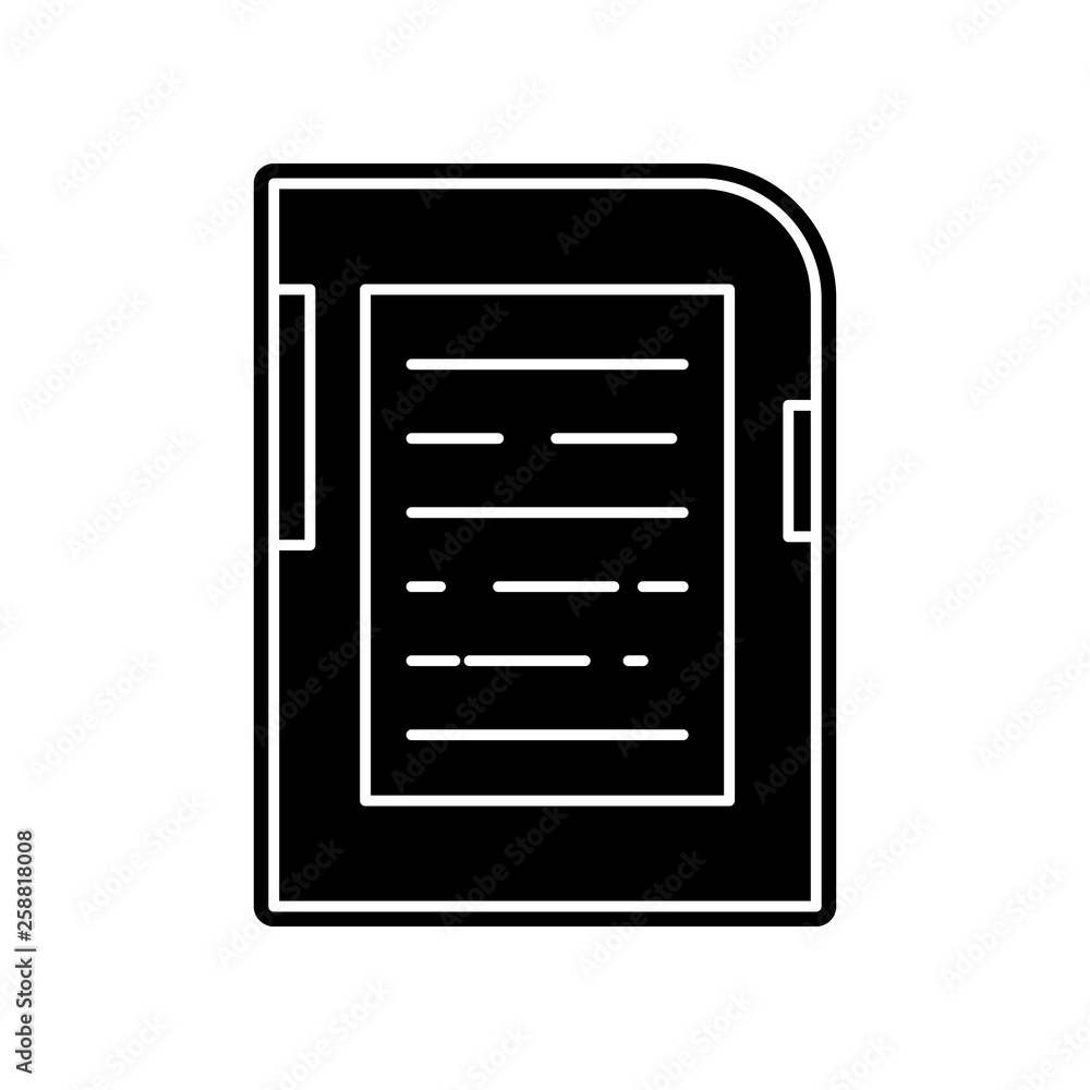 Poster ebook icon. element of media tool for mobile concept and web apps icon. glyph, flat icon for website