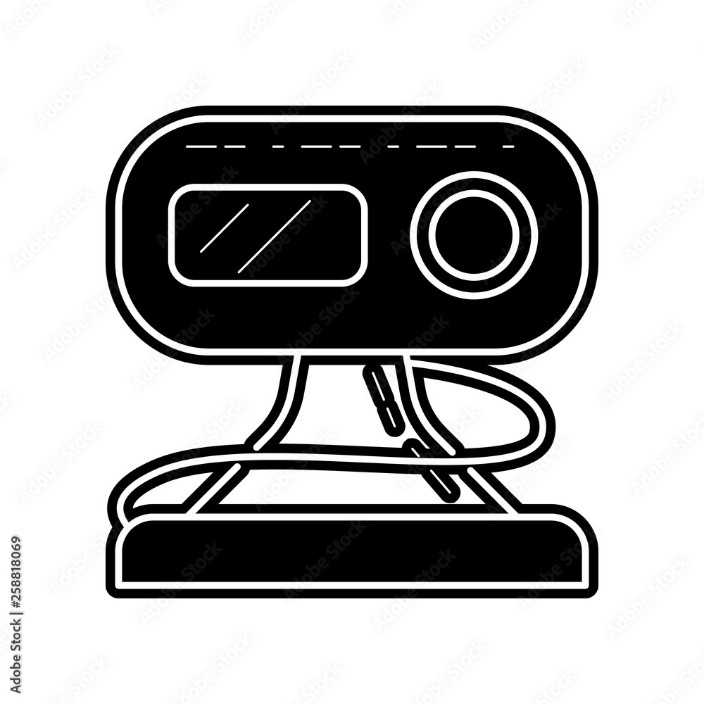 Poster webcam icon. element of media tool for mobile concept and web apps icon. glyph, flat icon for websit