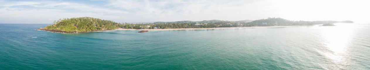Aerial view of mirissa in the morning,Sri lanka