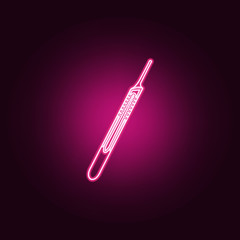 mercury thermometer icon. Elements of Medicine in neon style icons. Simple icon for websites, web design, mobile app, info graphics