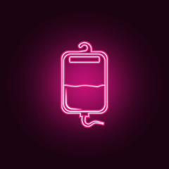 blood for transfusion icon. Elements of Medicine in neon style icons. Simple icon for websites, web design, mobile app, info graphics