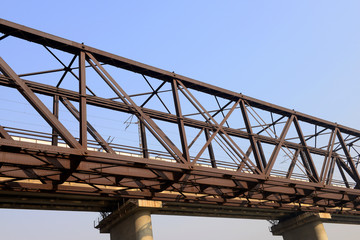 An old steel frame bridge
