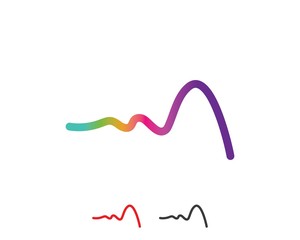 sound wave,pulse ilustration logo vector icon