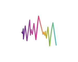 sound wave,pulse ilustration logo vector icon