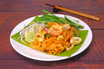 Pad Thai (or Phad Thai) : Pad Thai Chaiya  is a famous recipe of stir-fried rice noodle dish from...