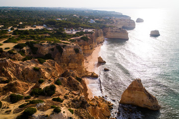 Praia da Marinha, Lagoa, Algarve, Portugal, Europe - Aerial View at Dsuk - 258827652