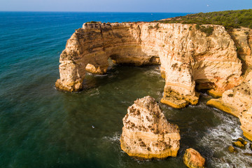 Praia da Marinha, Lagoa, Algarve, Portugal, Europe - Aerial View at Dsuk - 258827659