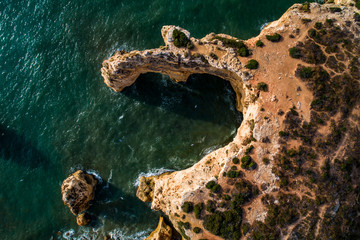 Praia da Marinha, Lagoa, Algarve, Portugal, Europe - Aerial View at Dsuk - 258827679
