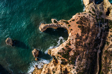 Praia da Marinha, Lagoa, Algarve, Portugal, Europe - Aerial View at Dsuk - 258827686