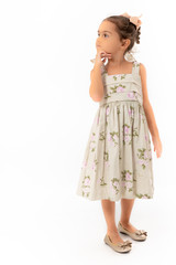 Cute girl in several poses on studio 