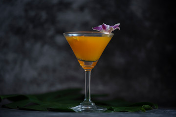 orange cocktail in glass