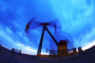 the silhouette of the oil pump