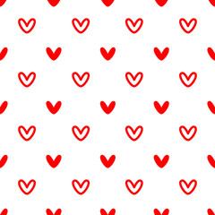 Red heart seamless pattern
