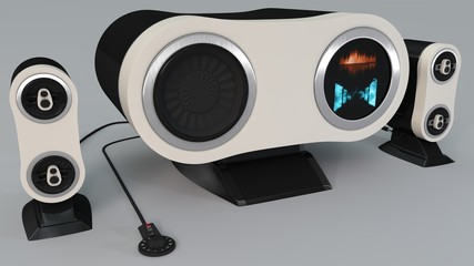 high technology speaker system concept artwork 
