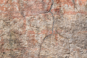 Obraz premium Background texture of old painted wall for mockup or design pattern in construction, food or industrial flat layer of sample pattern layout