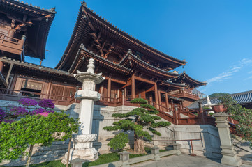 Chinese Temple - Chi Lin Nunnery in Hong Kong.
