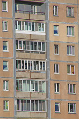 Fototapeta premium windows of an apartment building, where every tenant has his own privacy
