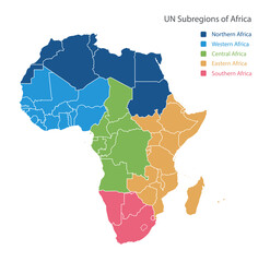 Map of UNSD regions of Africa. © negoworks
