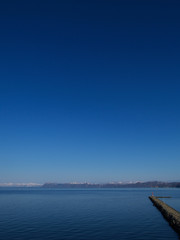 blue sky over the sea