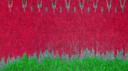 Obraz premium Red and green fabric texture for background