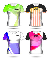 Naklejka premium Set of soccer or football jersey template t-shirt style, Design your football club vector illustration