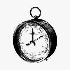 Antique navigation compass