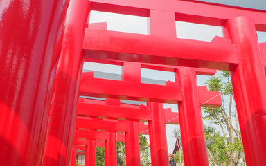 On the top torii gates pattern style.