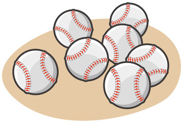 野球の硬式ボールイラスト