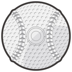 野球の軟式ボールイラスト