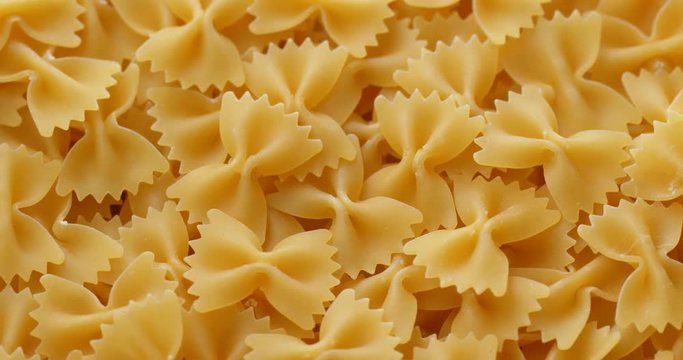 Dry uncooked farfalle
