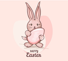  Easter bunny. Vector illustration. Eps