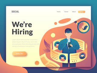 We are hiring banner illustration