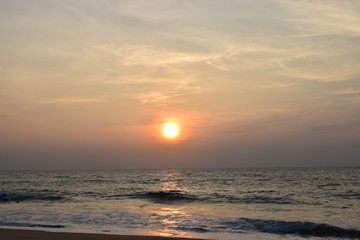 Fototapeta na wymiar sunset beach view
