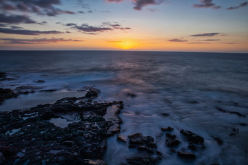 Sunset long exposure in Kona, Hawaii
