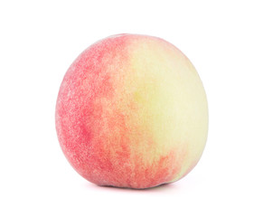 one peach isolated on white background