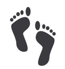 Footprint vector icon isolated on white background