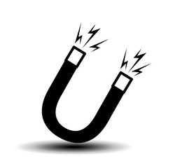 Magnet illustration in flat style