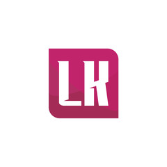 Obraz premium Initial Letter Logo LK Template Vector Design