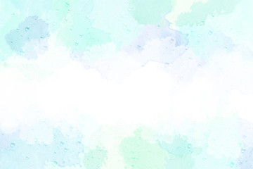 Fototapeta premium 青空と水滴（水彩タッチ）