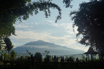 mountain landscape in the village nature