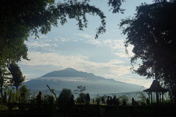 mountain landscape in the village nature